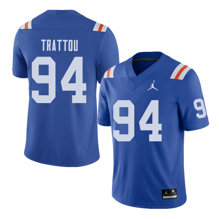 Jordan Brand Men #94 Justin Trattou Florida Gators Throwback Alternate College Football Jerseys Sale